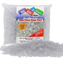 Building Block Bricks SCS Direct 1000 Pc Bulk Set Clear Color