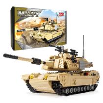 Building Block Toy DoVob Army Tank WW2 M1A2 Abrams com 1080 unidades Building Block Toy DoVob Army Tank WW2 M1A2 Abrams com 1080 unidades