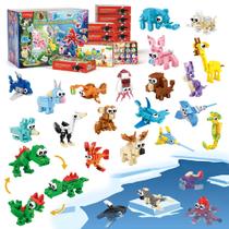 Building Block Toy Zitetbolo, pacote com 24, 72 tipos de animais, 6 ou mais