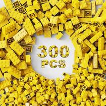 Building Bricks WEBRICK 300 unidades amarelas compatíveis com Lego