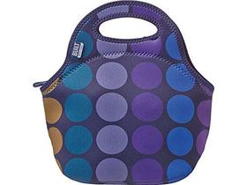 BUILT Bolsa Térmica para Almoço Neoprene Leve, Isolada e Reutilizável, Tamanho Único, Plum Dot