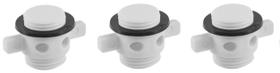 Bujão P/ Viveiros Barcos Alumínio Pesca 25mm Branco Kit 3