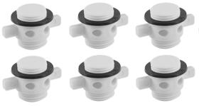 Bujão P/ Viveiros Barcos Alumínio Pesca 25mm Branco Kit 6