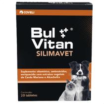Bul vitan silimavet com 20 tabletes suplemento para cães e gatos coveli Bul vitan silimavet com 20 tabletes suplemento para cães e gatos coveli