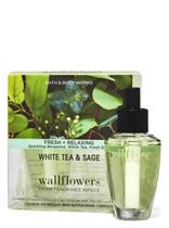 Bulbo de recarga de fragrância, pacote com 2 pacotes de flores de parede, chá branco e sálvia Bulbo de recarga de fragrância, pacote com 2 pacotes de flores de parede, chá branco e sálvia