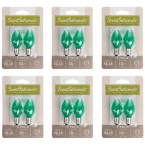 Bulbs Scentsationals verde de 15 W para aquecedor de cera Accent, pacote com 6