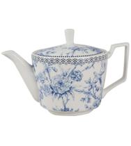 Bule 750ml De Chá Hortênsia Em New Bone China Azul Bule 750ml De Chá Hortênsia Em New Bone China Azul