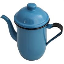 Bule Aço Esmaltado Para Café Chá 1,25 Litros Tradicional Rosa