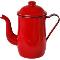 Bule Aço Esmaltado Para Café Chá 1,25 Litros Tradicional Rosa Bule Aço Esmaltado Para Café Chá 1,25 Litros Tradicional Rosa