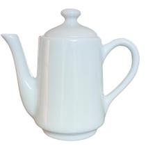 Bule Alto Bico Longo para Café, Chá e Leite - Porcelana Branca 550ml