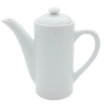 Bule Alto para Café, Chá e Leite - Porcelana Branca 300ml