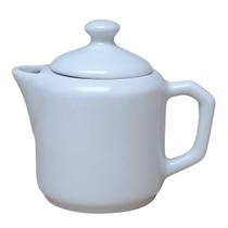 Bule Baixo Café, Chá, Leite 380ml - Porcelana Branca