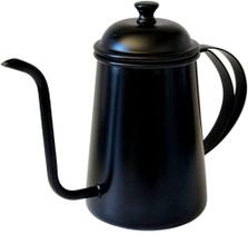 Bule Bico Fino Black Inox 700ml Fosco Aço Mimo Style