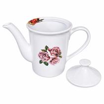 Bule bico longo 650 ml ceramica decoração artesanal aleatório flores