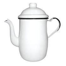 Bule Café Chá Aço Esmaltado 1,25 Litros Tradicional Branco Bule Café Chá Aço Esmaltado 1,25 Litros Tradicional Branco