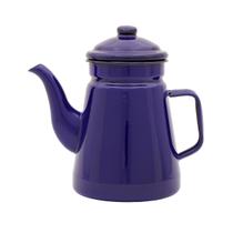 Bule Café Chá Retrô Ferro Esmaltado 1L Mimo Style Azul
