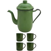 Bule Café Esmaltado 1,25 Litros e 4 Xícaras 70ml Tradicional Bule Café Esmaltado 1,25 Litros e 4 Xícaras 70ml Tradicional