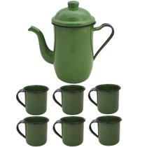 Bule Café Esmaltado 1,25 Litros e 6 Xícaras 70ml Tradicional Bule Café Esmaltado 1,25 Litros e 6 Xícaras 70ml Tradicional