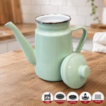 Bule Charm Jade Esmaltado Para Todos Fogões Vintage De 1,2L Bule Charm Jade Esmaltado Para Todos Fogões Vintage De 1,2L
