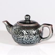 Bule chinês porcelana Tenmoku Tea Pot com grande yuteki glaze Jian Ware Filtro infusor de chá de chaleira Bules