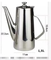 Bule Com Bico Longo 1,5 Litros - Aço Inox