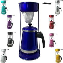 Bule Com Mancebo 1,2L Coador De Café colorido Retro em Alumínio Mariquinha Cafeteira S Caixa