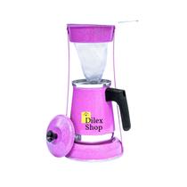 Bule Com Mancebo Coador De Café Retro Em Alumínio Rosa