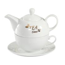 Bule Com Xicaras E Pires De Porcelana 240ml - 420ml Bule Com Xicaras E Pires De Porcelana 240ml - 420ml