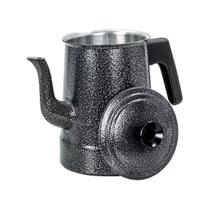 Bule Craqueado Preto Para Café Chá de Alumínio Repuxado 1L