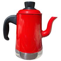 Bule de Alumínio Vermelho Pigmentado Para Café Chá 1,100 ml Bule de Alumínio Vermelho Pigmentado Para Café Chá 1,100 ml