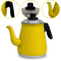 Bule de Café em Alumínio N4 Amarelo 1,1L Aluminio AMJ