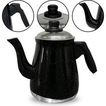 Bule de Café em Alumínio N4 Preto Liso 1,1L Aluminio AMJ