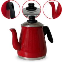 Bule de Café em Alumínio N4 Vermelho 1,1L Aluminio AMJ