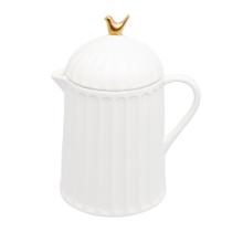 Bule De Cerâmica Birds Colibri Com Tampa Pássaro 600Ml