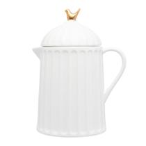 Bule de Cerâmica Colibri Com Tampa Branco 600ml
