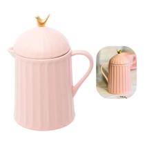 Bule De Ceramica Colibri Com Tampa Rosa 600ml De Passaro Wolff Premium