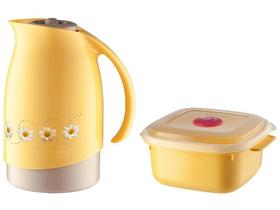 Bule de Chá e Café Térmico Amarelo com Pote 480ml - Sanremo Cuidar Bule de Chá e Café Térmico Amarelo com Pote 480ml - Sanremo Cuidar