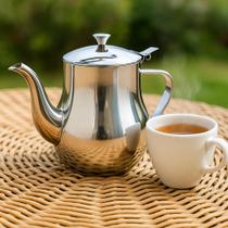 Bule De Chá Inox 280ml Para Café Leite Suco Elegante Prata