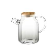 Bule de chá Wilmax Thermo Glass com tampa de bambu 1600mL com infusor