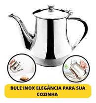 Bule De Inox Para Café Chá Leite Com Alça E Tampa 600ml