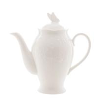Bule de Porcelana Branco Butterfly Flower Borboleta 1,25L Bule de Porcelana Branco Butterfly Flower Borboleta 1,25L