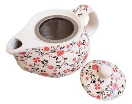 Bule De Porcelana Floral Chaleira C/infusor Decorativo 250ml Bule De Porcelana Floral Chaleira C/infusor Decorativo 250ml