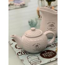 Bule de Porcelana para Chá Branco Sweet Home 1,15L Bon Gourmet