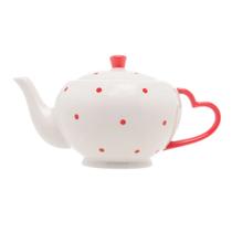 Bule De Porcelana Para Chá Wolff Petit Pois Branco 700ml