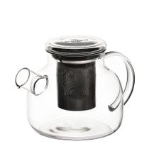 Bule de Vidro Borossilicato com Infusor para Chá Térmico Quente Frio Água Saborizada Suco 1000ml Resistente Escritório Cozinha Italiano Bugatti