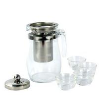 Bule de Vidro Com Infusor e Xicaras 5Pçs Bule de Vidro Com Infusor e Xicaras 5Pçs