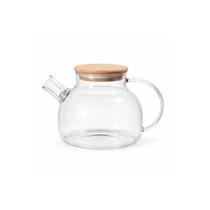 Bule de Vidro Tampa Bambu Inox Infusão Chá Cozinha Chaleira Transparente Decorativa Mesa Recipiente Bule de Vidro Tampa Bambu Inox Infusão Chá Cozinha Chaleira Transparente Decorativa Mesa Recipiente
