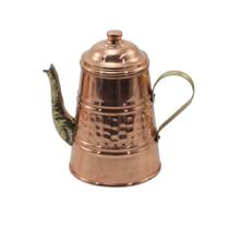 Bule em Cobre Bico Bronze Chaleira Café e Chá Jarra Tampa G