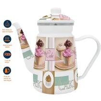 Bule Esmaltado Com Indução Cake Premium Chá Café 1,2 Litros