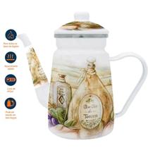 Bule Esmaltado Com Indução Italy Premium Chá Café 1,2 Litros